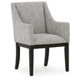 thumbnail image 4 of Signature Design by Ashley Burkhaus Traditional Dining Upholstered Arm Chair, Set of 2, Gray & Dark Brown, 4 of 6