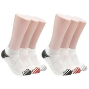 Clarks Men's Sport Half Cushion Low Cut Socks 6 Pair, Black, Men's 7-12 Shoe