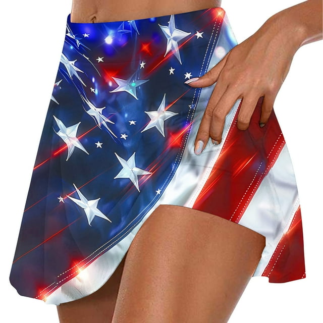 Faldas de Tenis Plisadas para las Mujeres, Pantalones Cortos de Falda de Pantalones Falsos de Yoga Elásticos de Verano de Dos Piezas