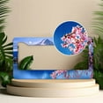 thumbnail image 2 of 1 Pcs Mount Fuji and Cherry Blossom License Plate Frame,License Plate Cover for Car Decorative Parts,Aluminum License Plate Bracket Holder Rust-Proof for US Standard Car, 2 of 8