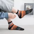 thumbnail image 2 of Pofeuu Sunset Dancing Dolphin B Print 30cm Socks, Adult Running Hiking Socks for Youth and Adult, 2 of 7