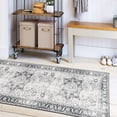 thumbnail image 6 of ReaLife Machine Washable Rug - Stain Resistant, Non-Shed - Eco-Friendly, Padded, Family & Pet Friendly - Made from Premium Recycled Fibers - Vintage Bohemian Medallion - Gray, 2'6" x 6', 6 of 11