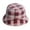 Red, variant on Diufon Women's Winter Warm Bucket Hat Plush Thickened Warm Plaid Hats Fleece Lined Outdoor Windproof Cap