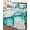 Turquoise, variant on Twin XL Quilt Bedding Set, Turquoise Marble Stone Reversible Summer Quilt 3 Pieces, Ink Splash Country Marble Abstract Lightweight Bedspreads Coverlets with 2 Pillow Shams for All Seasons