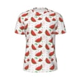 thumbnail image 5 of Wukai Hand Drawn Watermelon Print Men's Short-Sleeved Mesh T-Shirt,Quick-Dry Short Sleeve Workout T-Shirt-6X-Large, 5 of 8