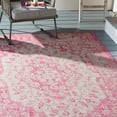 thumbnail image 3 of SAFAVIEH Courtyard Euclid Medallion Indoor/Outdoor Area Rug, Fuchsia/Grey, 2' x 3'7", 3 of 6