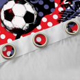 thumbnail image 4 of Feelyou Cartoon Football Boys Blackout Curtains Set of 2 (52x84 Each), Art Graffiti Abstract Window Curtains, Soccer Sport Lover Curtains and Drapes, Window Curtains Home Decor, 4 of 6