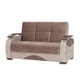 thumbnail image 5 of Ottomanson Radiance Sleeper Loveseat, Brown Microfiber, 5 of 7