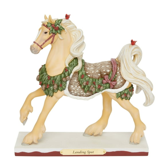 Trail of Painted Ponies Landing Spot Christmas Figurine 7.7in H