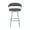 Slate Grey/Silver, variant on Armen Living Bronson 29" Slate Grey Faux Leather and Silver Metal Bar Stool