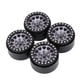thumbnail image 1 of Pratical RC Track Rim, 4 Piezas RC Car Hub, RC Crawler Car Para 1:10 RC Car LHCER negro y plata, 1 of 8