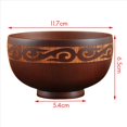 thumbnail image 2 of 2X Cuenco de Madera de Estilo Mongol para Ensalada, de Fideos de Arroz, de Madera Natural de Estilo ÉTnico para NiñOs, Vajilla de Madera para NiñOs, 2 of 8