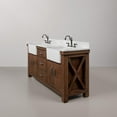 thumbnail image 4 of Water Creation Paisley 72"W Wood Double Bathroom Vanity in Brown/White, 4 of 13