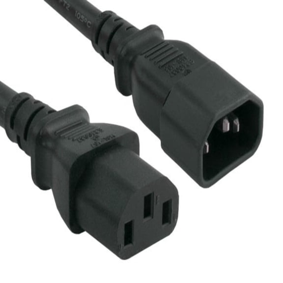 SANOXY Cables and Adapters; 1.5ft 16 AWG Computer Power Extension Cord (IEC320 C13 to IEC320 C14)