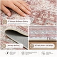 thumbnail image 5 of CYNERA Vintage Distressed Bohemian Runner Rug 2'x8', Red Soft Machine Washable Foldable Non-Slip Carpet for Hallway Kitchen Entryway Bedroom Laundry, 5 of 8