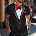 thumbnail image 1 of Tops para hombre, blusas y camisas de manga corta con cuello redondo para hombre, blusas casuales de moda para hombre con cuello redondo, blusas deportivas con mangas cortas, blusas de poliéster para, 1 of 7