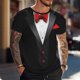 thumbnail image 1 of Tops para hombre, blusas y camisas de manga corta con cuello redondo para hombre, blusas casuales de moda para hombre con cuello redondo, blusas deportivas con mangas cortas, blusas de poliéster para, 1 of 7