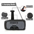 thumbnail image 2 of Hand Crank Solar Emergency Radio with LED Flashlight 2000mAh Portable AM/FM Weather Radio for Outdoor /Black, 2 of 5