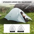 thumbnail image 3 of Tienda de campaña para mochileros Naturehike Cloud UP UL para 2 personas, impermeable, 3 of 7