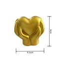 thumbnail image 2 of PpgejGEK Warm and Minimalist Heart Resin Ornament - Modern Simple Small Decorative Figurine for Bedroom Shelf Desk Contemporary Home Decor Gift, 2 of 5