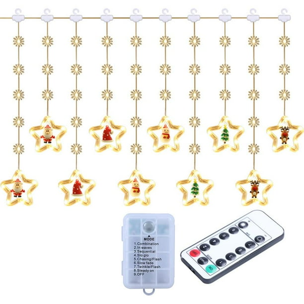 Lámpara Guirnalda de luces navideñas de 120 ledes, ahorro de energía para el hogar, dormitorio, decoración de cumpleaños (B) Tmvgtek Para estrenar