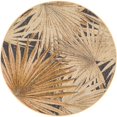 thumbnail image 2 of Unique Loom Outdoor Botanical Collection Area Rug - Meadow (4' 1" Round Multi/Beige), 2 of 9