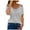 Gray, variant on Women's Oversized Shirts Cold Shoulder Plus Size Tops Summer Short Sleeve Casual Twist Knot Blouse T-Shirt S-5XL