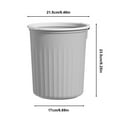 thumbnail image 2 of Wadada Circular Waste Container Bin, Plastic Exquisite Modern Bathroom Trash Bin Garbage Can Wastebasket for Kitchen, Bathroom fits Under Sink, Desk, Countertop, Cabinet Blue (Gray), 2 of 7