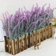 thumbnail image 7 of Morttic 4 Bundles Artificial Flowers Fake Lavender Bouquet No Fade UV Resistant Shrubs Purple Lavender Flowers Artificial Plant for Wedding, Bedroom, Office, Garden, Patio Decoration (Fuchsia), 7 of 7