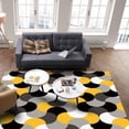 thumbnail image 4 of Area Rug 2'x3' Mid Century Yellow Grey Black Abstract Geometric Art Modern Washable Area Rugs Non Shedding Floor Carpet Rubber Backing Non-Slip Indoor Mats for Living Room Bedroom Kitchen, 4 of 8