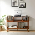 thumbnail image 5 of Maklaine Contemporary Wood Large Record Storage Console Walnut, 5 of 13