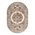 thumbnail image 2 of Unique Loom Hermitage Collection Area Rug - Malachite (4' x 6' Oval Chocolate Brown/Black), 2 of 6