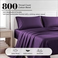 thumbnail image 4 of Superior Cotton Blend 800 Thread Count Sheet Set, Olympic Queen, Plum, 4 of 6