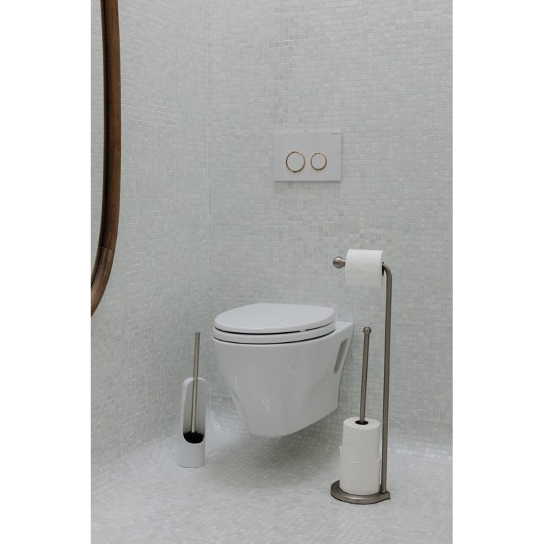 Dropship 2 Pack Free Standing Toilet Paper Holder Stand, Toilet