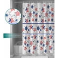 thumbnail image 3 of Stars and Stripes Shower Curtain Waterproof Stars Leaves Shower Curtain for Bathroom,Bathtub,Shower, America Patriotic Independence Day Shower Curtain Set with Hooks 72x84 Inch, 3 of 6