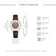 thumbnail image 3 of Reloj de pulsera unisex con correa de PU de moda simple Reloj de cuarzo con pantalla analógica informal (negro), 3 of 6