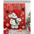 thumbnail image 3 of Christmas Shower Curtain Winter Snowman Shower Curtains for Bathroom Decor Xmas Christmas Balls Snowflake for Christmas Decoration Bath Curtains Sets with Hooks Waterproof 72" W x 84" L, 3 of 6