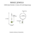 thumbnail image 5 of Rosec Jewels Minimal Starburst Earrings for Women, Peridot Drop Earrings (AAA Grade), 10K White Gold, 5 of 6