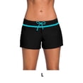 thumbnail image 2 of Greeniant Pantalones cortos de baño transpirables, pantalones recortados, pantalones de playa, traje de neopreno ligero, bañadores, protector solar Deportes acuáticos Azul negro L Greeniant OD020837-27B, 2 of 6