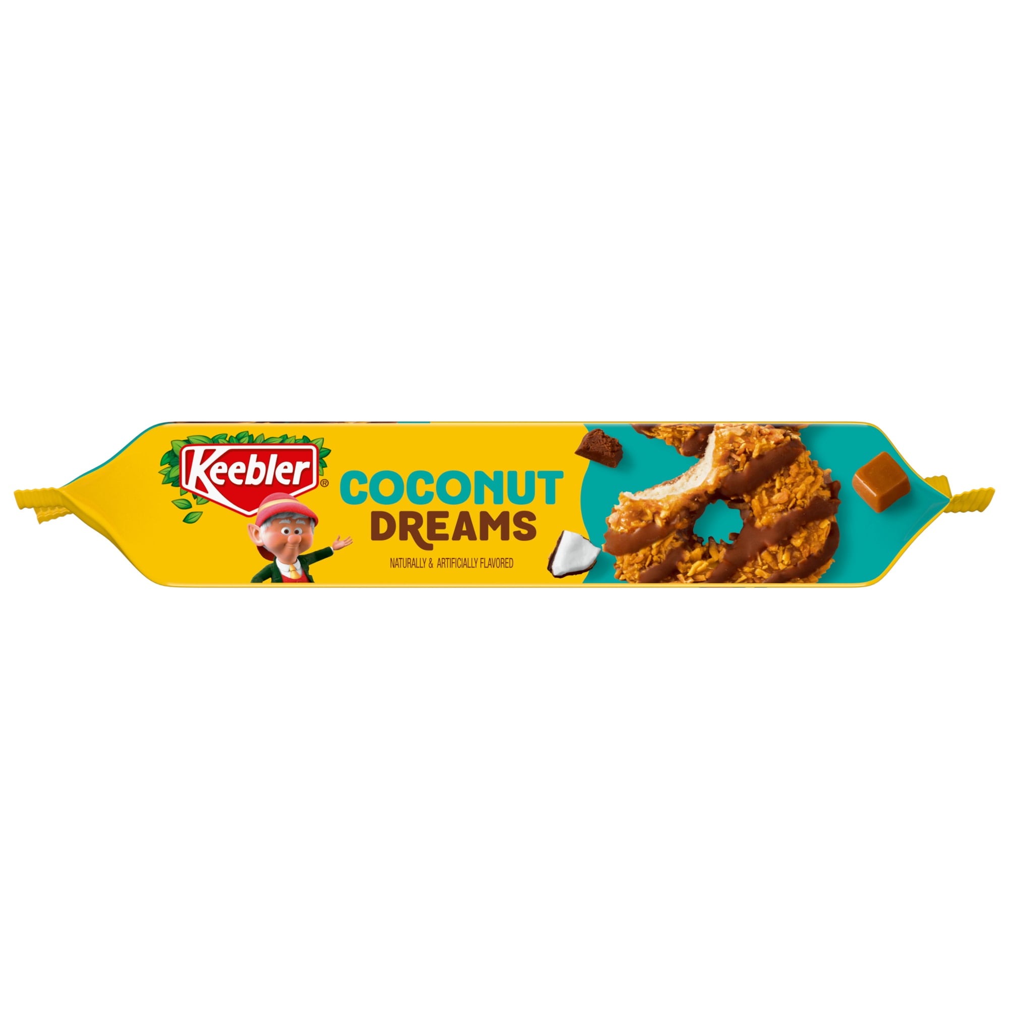 (12 pack) Keebler Coconut Dreams, Coconut and Caramel Cookies Coated in Keebler Fudge, 8.5 oz