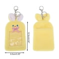thumbnail image 3 of Unique Bargains 1 Pc ID Badge Holder Plush Keychain Card Holder Yellow, 3 of 5