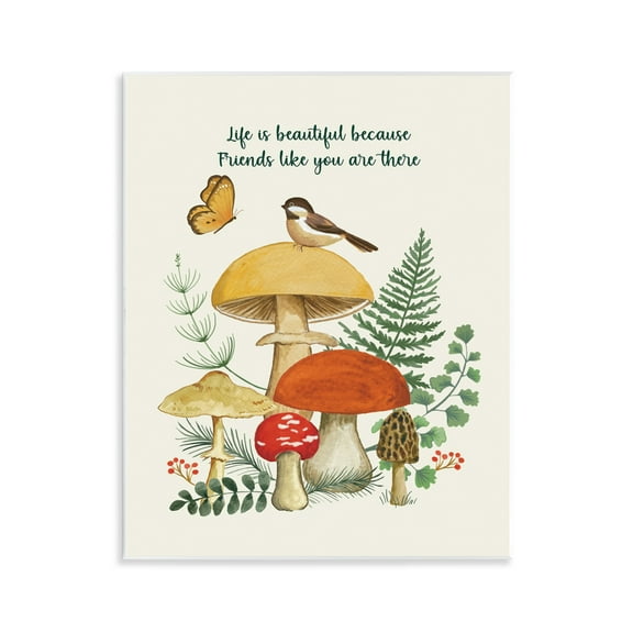 Stupell Industries Vintage Life Is Beautiful Plants & Flowers Painting Unframed Art Print Wall Art, 11 x 14