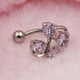 thumbnail image 1 of de de de arriba hacia abajo 4 Joyas Púrpura Hugo Anillos de vientre de acero inoxidable, 1 of 10