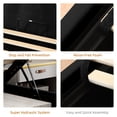thumbnail image 5 of Full Size Bed Frame with Lift Up Storage, Upholstered Platform Bed with Vertical Channel Headboard, No Box Spring Needed, Hydraulic Storage, Black Linen, 5 of 6