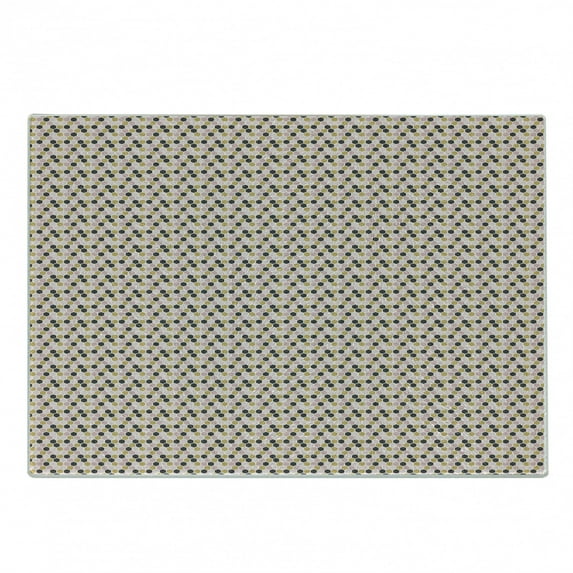 Honeycomb Cutting Board, Modern Geometric Style Composition with Hexagons Bees, Decorative Tempered Glass Cutting and Serving Board, in 3 Sizes, by Ambesonne