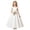 G10-White, variant on Rhuody Girls Dress Elegant Strapless Shoulder Formal Gown Sleeveless Flower Girl Dress Leisure Clothing