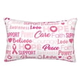 thumbnail image 1 of Balery Breast Cancer Pink Ribbons Awareness (2) Funda de Cojín Estampada, Regalos para Mujeres, Regalos de Amor para Ella, Regalos para Novia o Esposa, Funda de Almohada-14"x20", 1 of 6