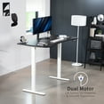 thumbnail image 2 of VIVO Electric 63” x 32” Stand Up Desk, Black Table Top, White Frame, 2 of 5