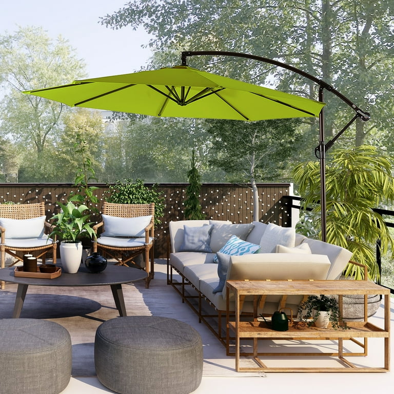WestinTrends Julia 10 Ft Cantilever Umbrella Outdoor Patio Shade Market  Hanging Offset Umbrella with Infinite Tilt and Easy Open Crank Lift, Lime -  Walmart.com