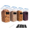 thumbnail image 1 of Caja Almacenamiento Alimentos Hermético Organizador Secos Sellados 4 PCS 4L Gran Capacidad A Prueba Humedad Con Etiquetas para La Harina Té Arroz Granos, 1 of 9